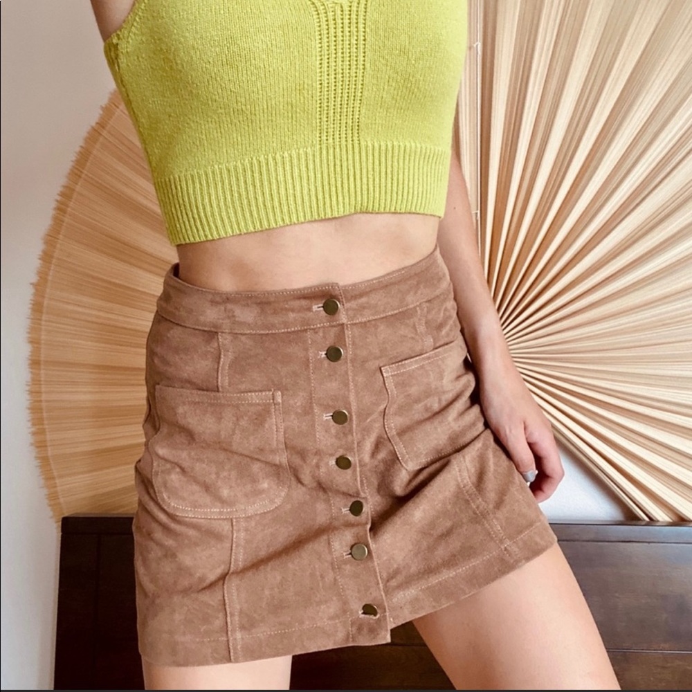 Tan Suede Skirt